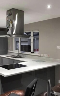 Freshly painted kitchen