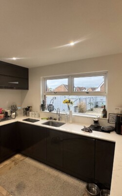 Black and white kitchen