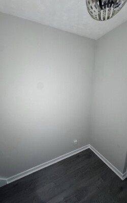 Light grey painted hall walls